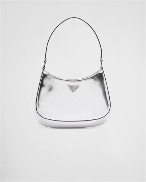 prada bags silver|Prada adjustable shoulder.